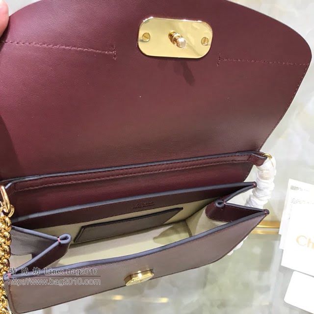 Chloe女包 克洛伊經典C鏈麂皮拼牛皮單肩包 Chole肩背斜挎包  jjh1363